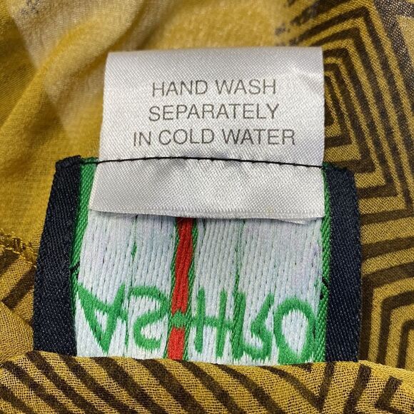 Abstract Print Ruffle Front Kimono Split Sleeves Sz L NWT - Picture 6 of 12